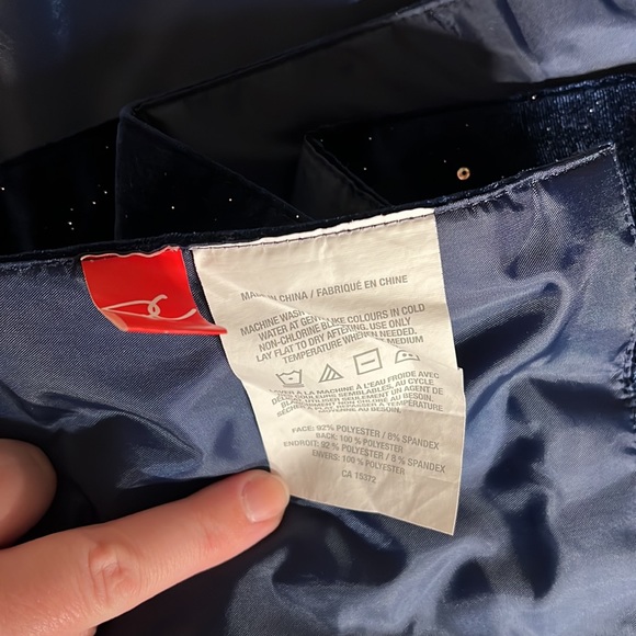 NWOT Navy Velvet Glittery Table Runner - Picture 3 of 5